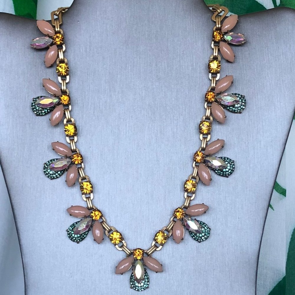 J. Crew Stunning, Delicate Multi Color Statement Necklace
